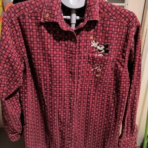 Vintage Disney Womens Small Flannel Soft Warm Autumn Fall Shirt